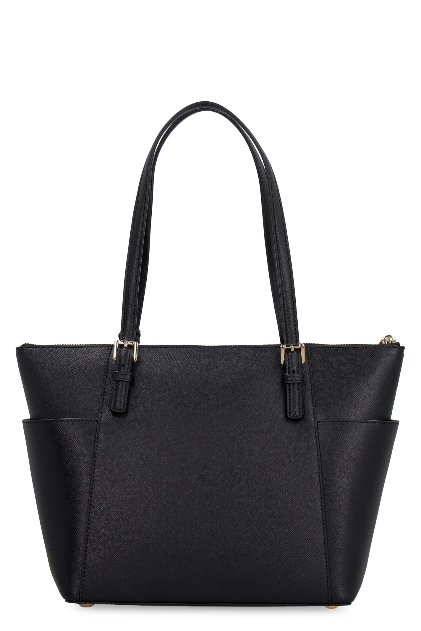 Shop Michael Michael Kors Jet Set Saffiano Leather Tote In Black