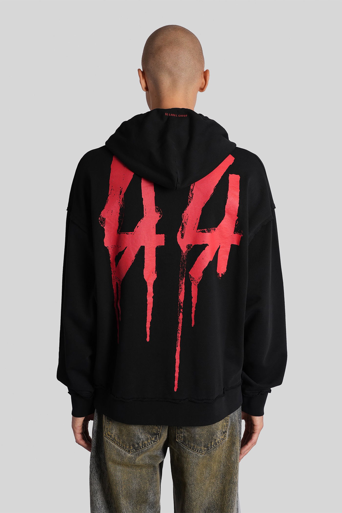 44 Label Group Black Drip Hoodie Sweatshirt In Black
