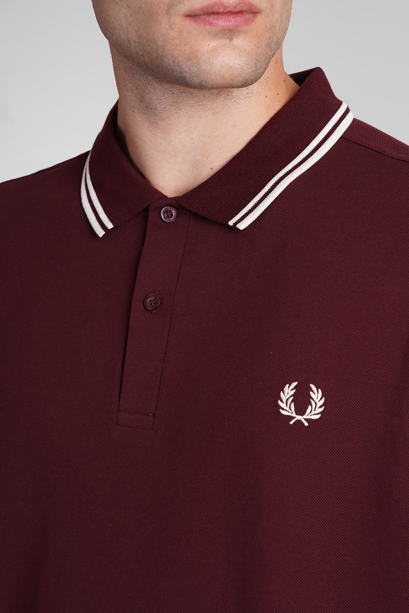 Shop Comme Des Garçons Shirt Polo In Bordeaux Cotton