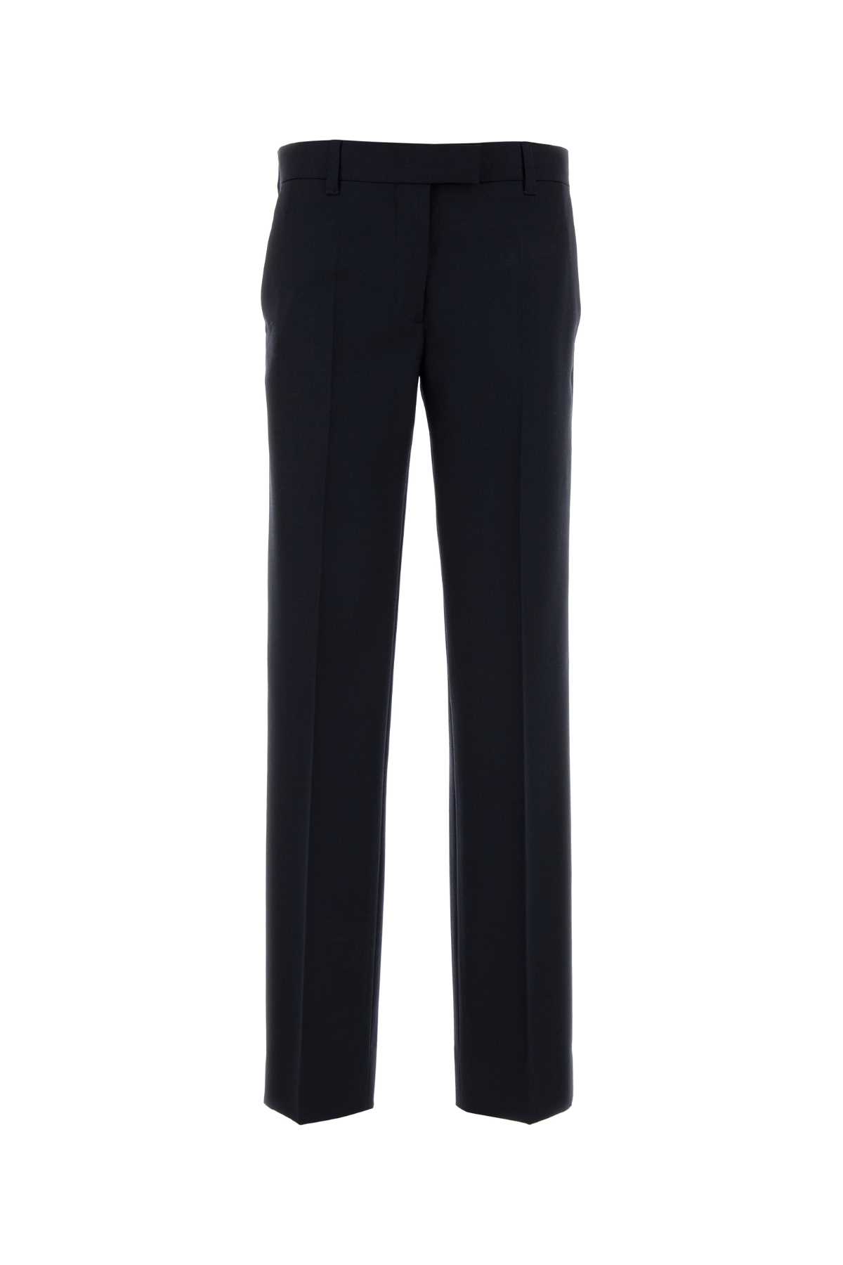 Miu Miu Navy Blue Gabardine Pant