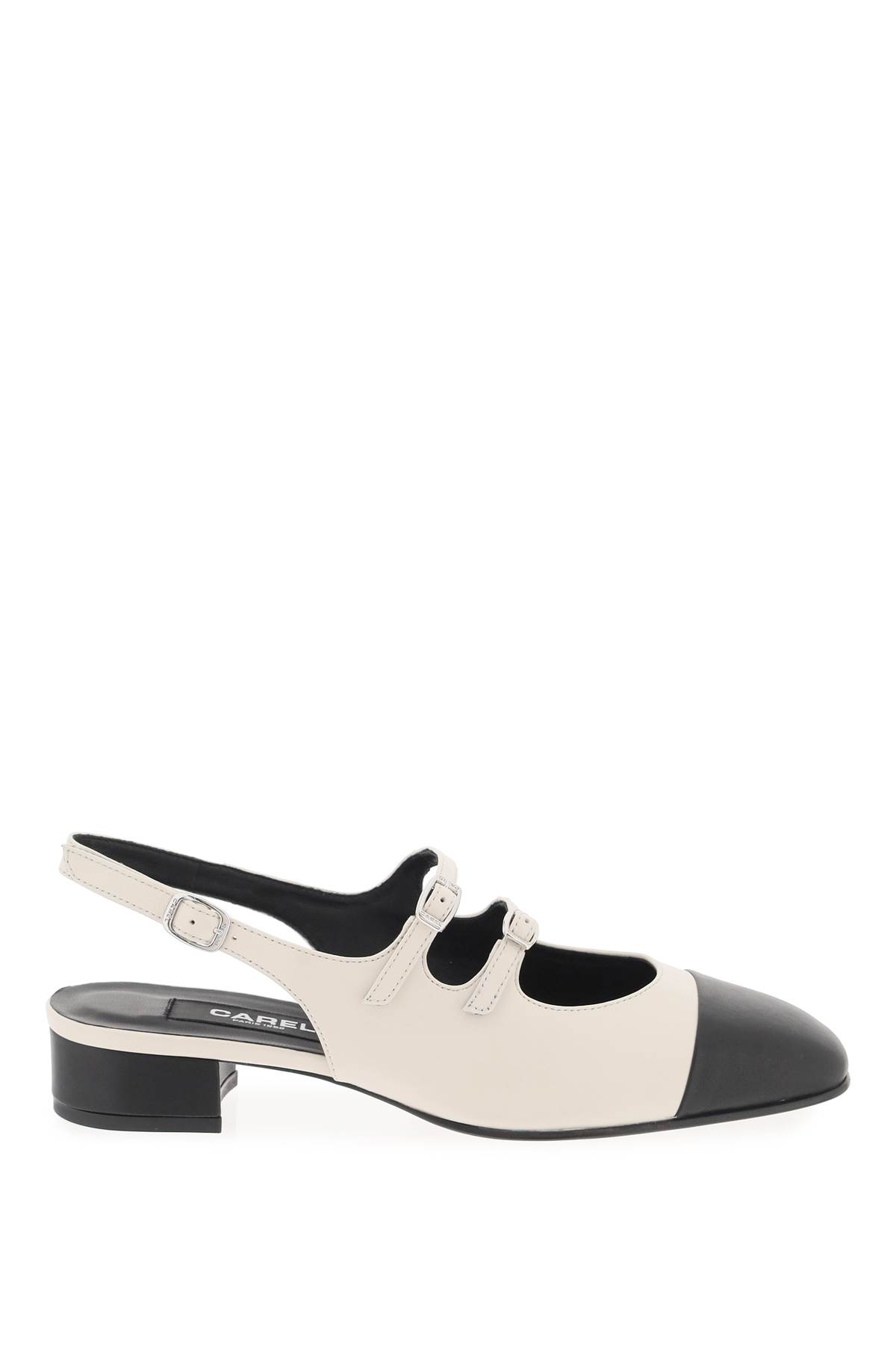 Shop Carel Mary Jane Apricot Del In Beige Noir (black)