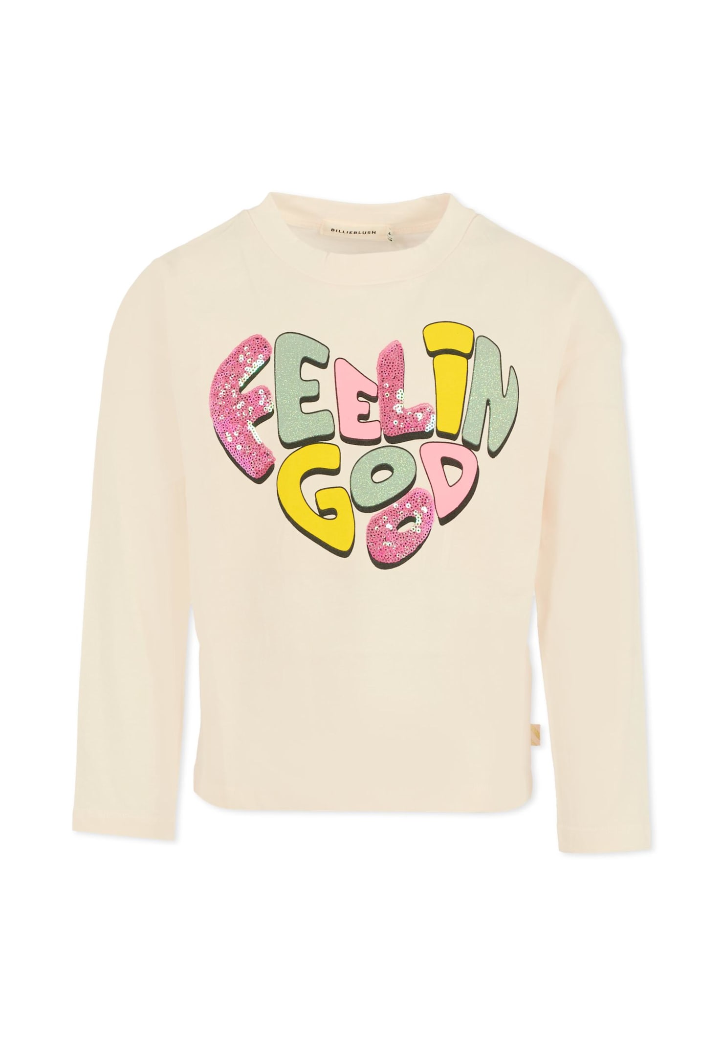 Billieblush Ivory T-shirt For Girl With Writing