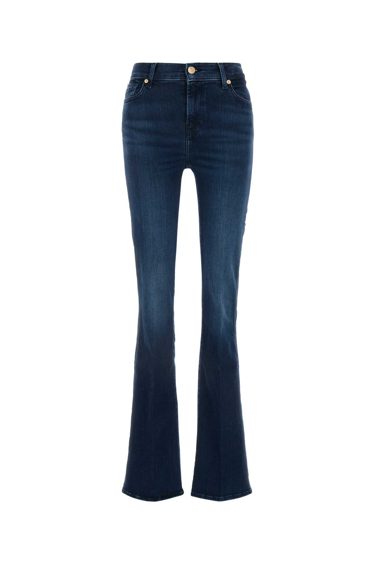 Shop 7 For All Mankind Stretch Denim La Jolla Jeans In Darkblue