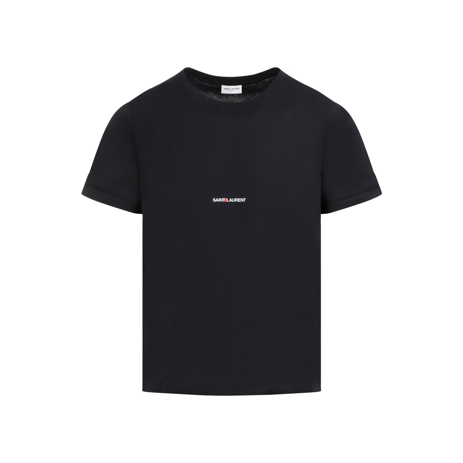 Shop Saint Laurent Crew Neck T-shirt In Noir