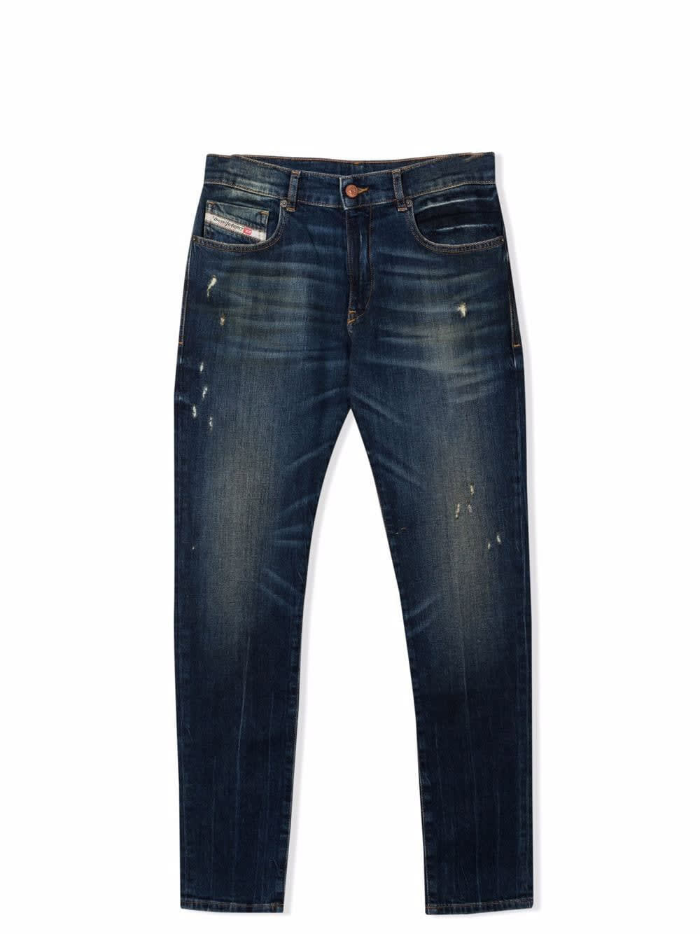 Diesel Straight Jeans With A Worn Effect