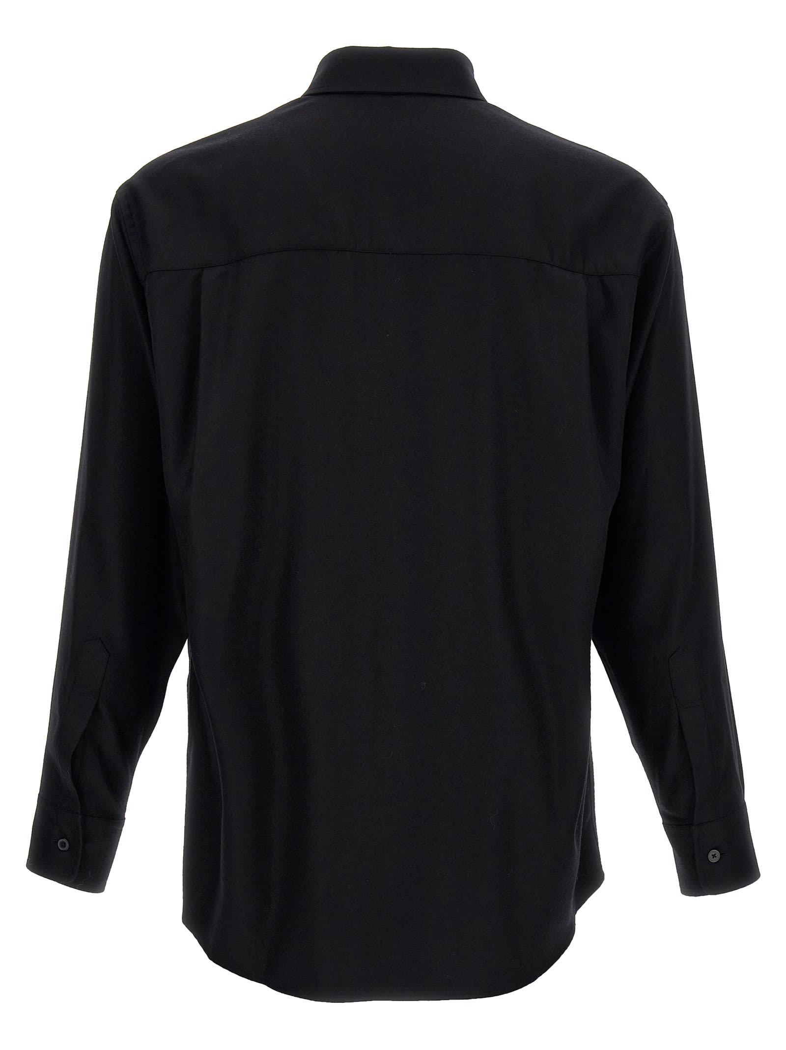 Shop Auralee Wool Shirt In Black