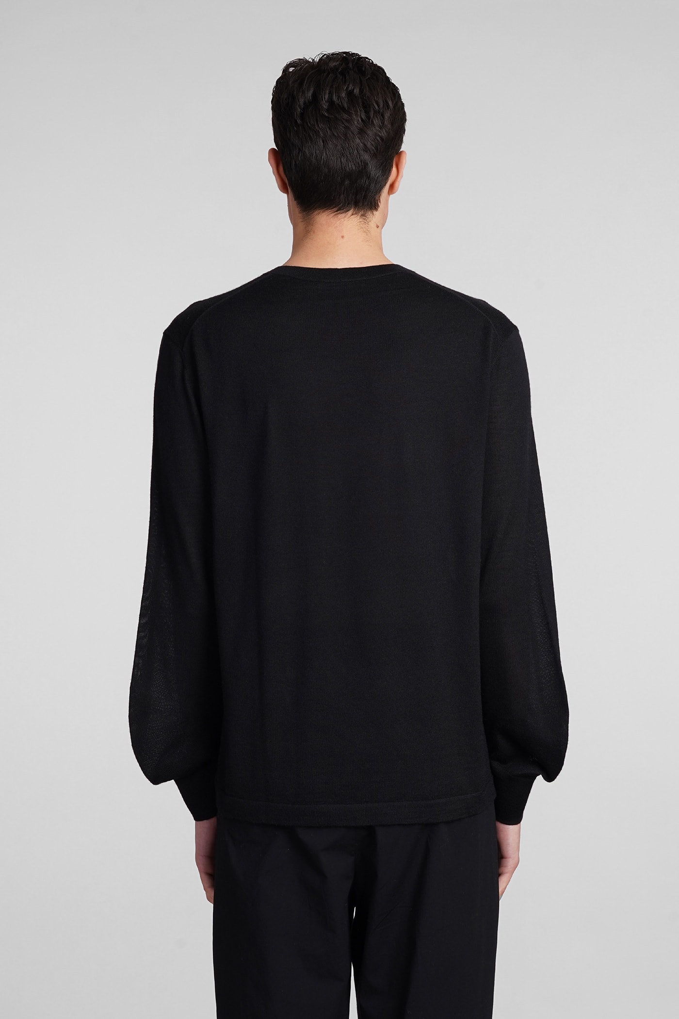 Shop Helmut Lang Knitwear In Black Wool