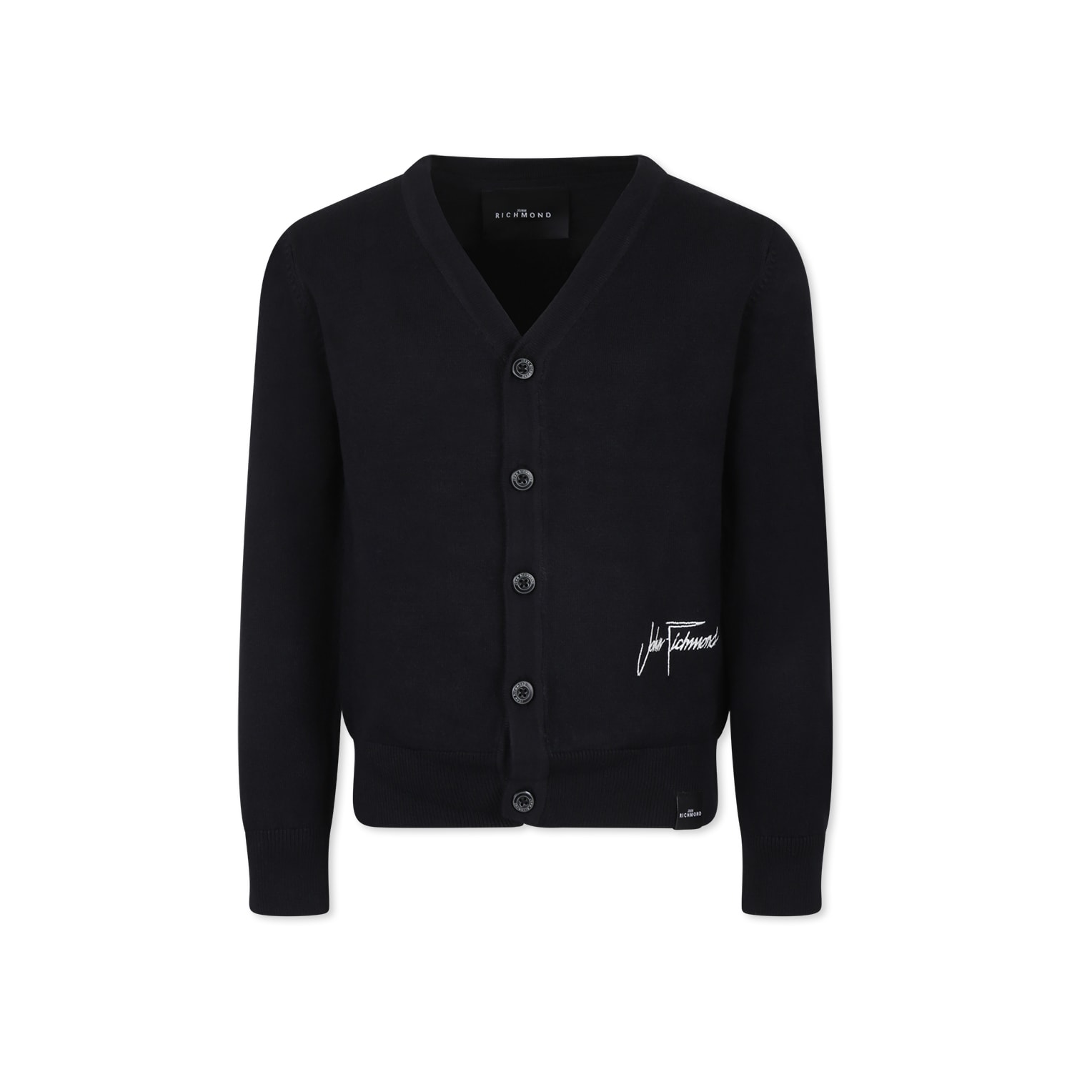 Richmond Black Cardigan For Boy In Black