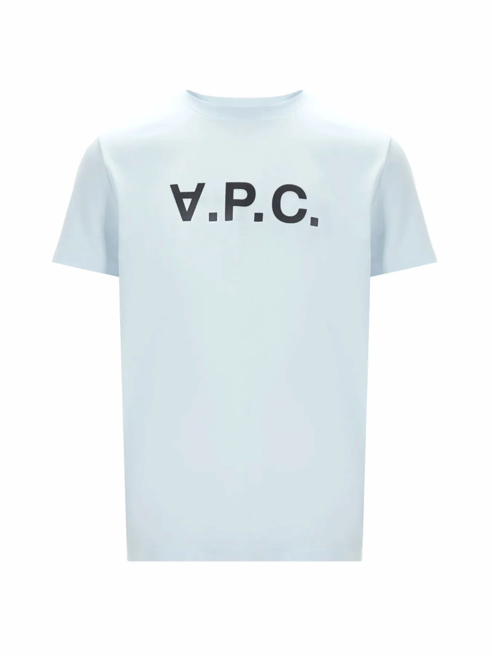 Shop Apc T-shirt Vpc Color H In Iab Bleu Clair