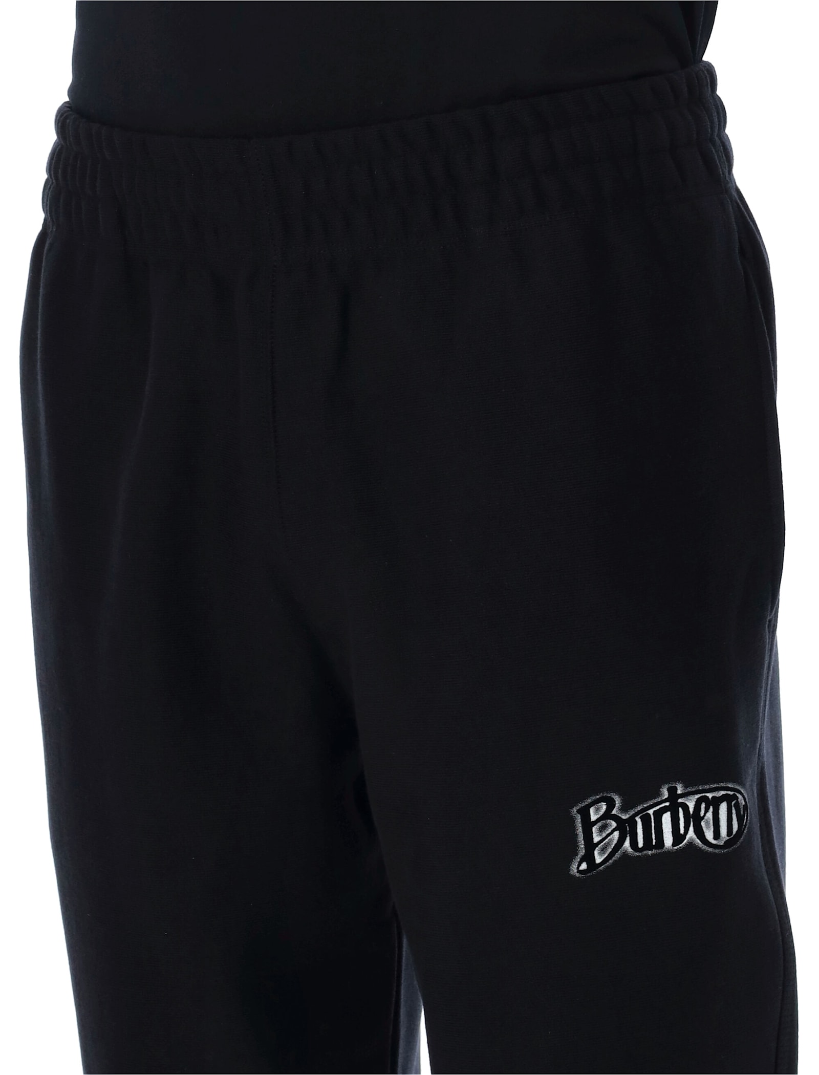 Shop Burberry Logo Jogging Pants In Coal