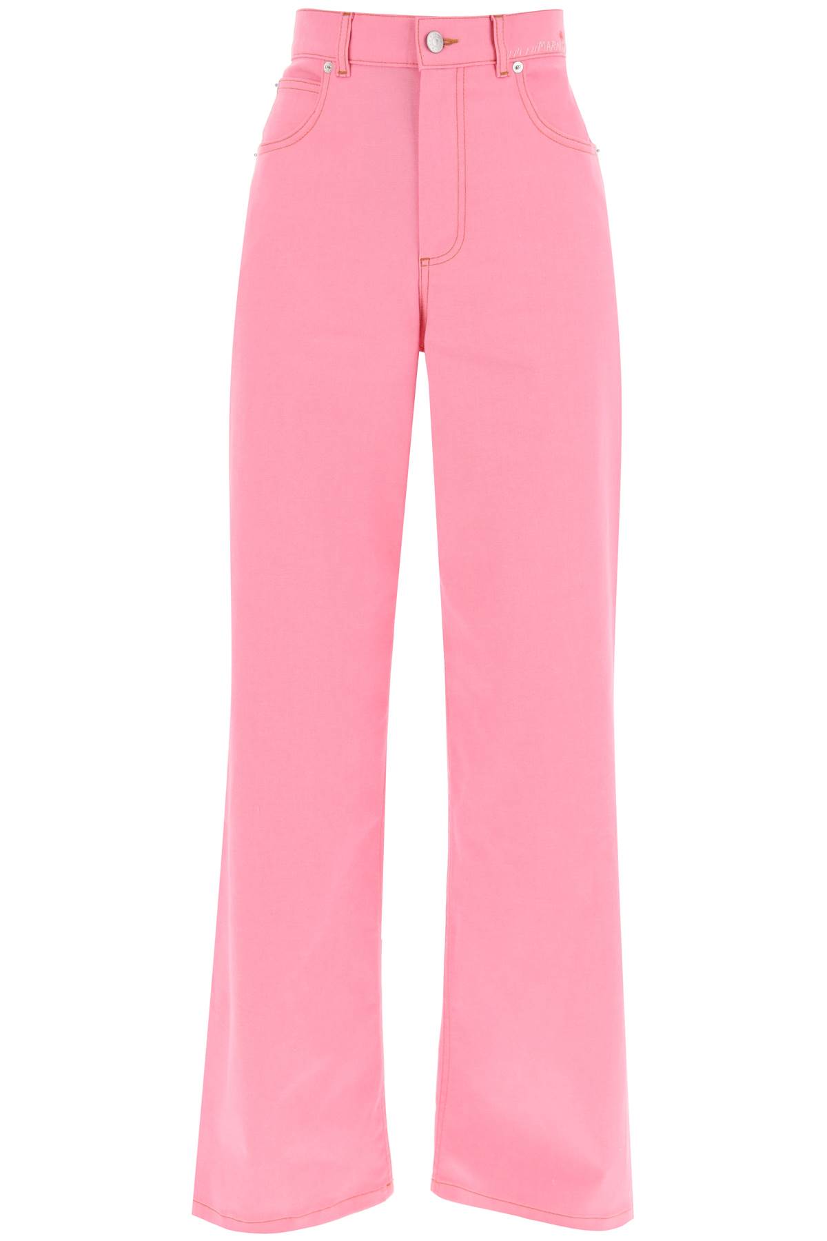 Shop Marni Lightweight Denim Jeans In Pink Clematis (pink)