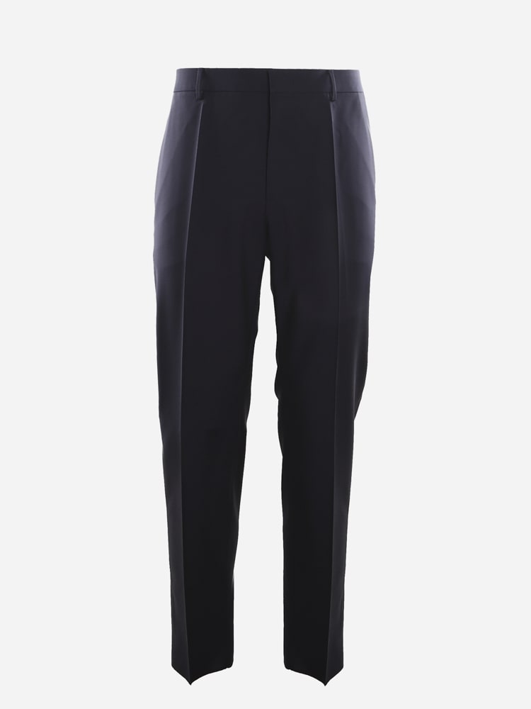 Valentino Slim Pants In Wool And Mohair