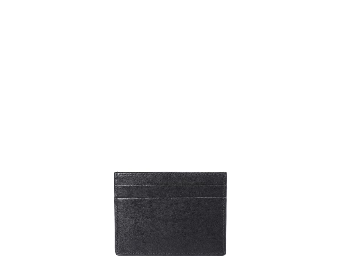Shop Palm Angels Palm Logo Card Holder In Nero/oro