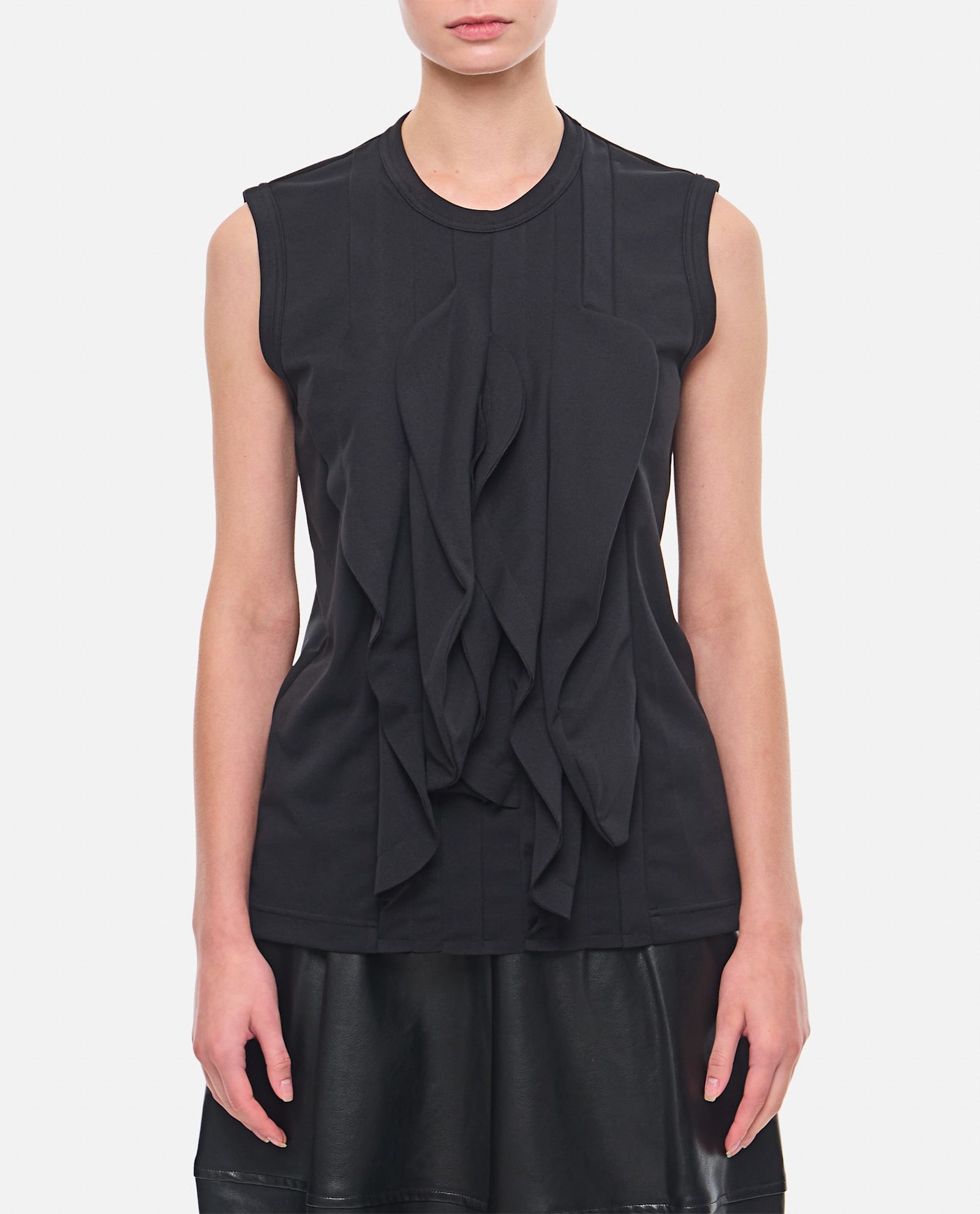 Shop Comme Des Garçons Pique Tank Top In Black