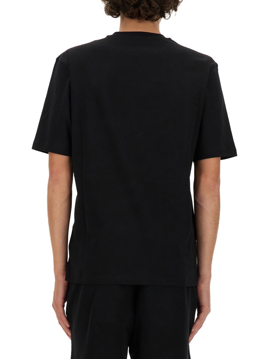 Shop Moschino Cotton T-shirt In Black