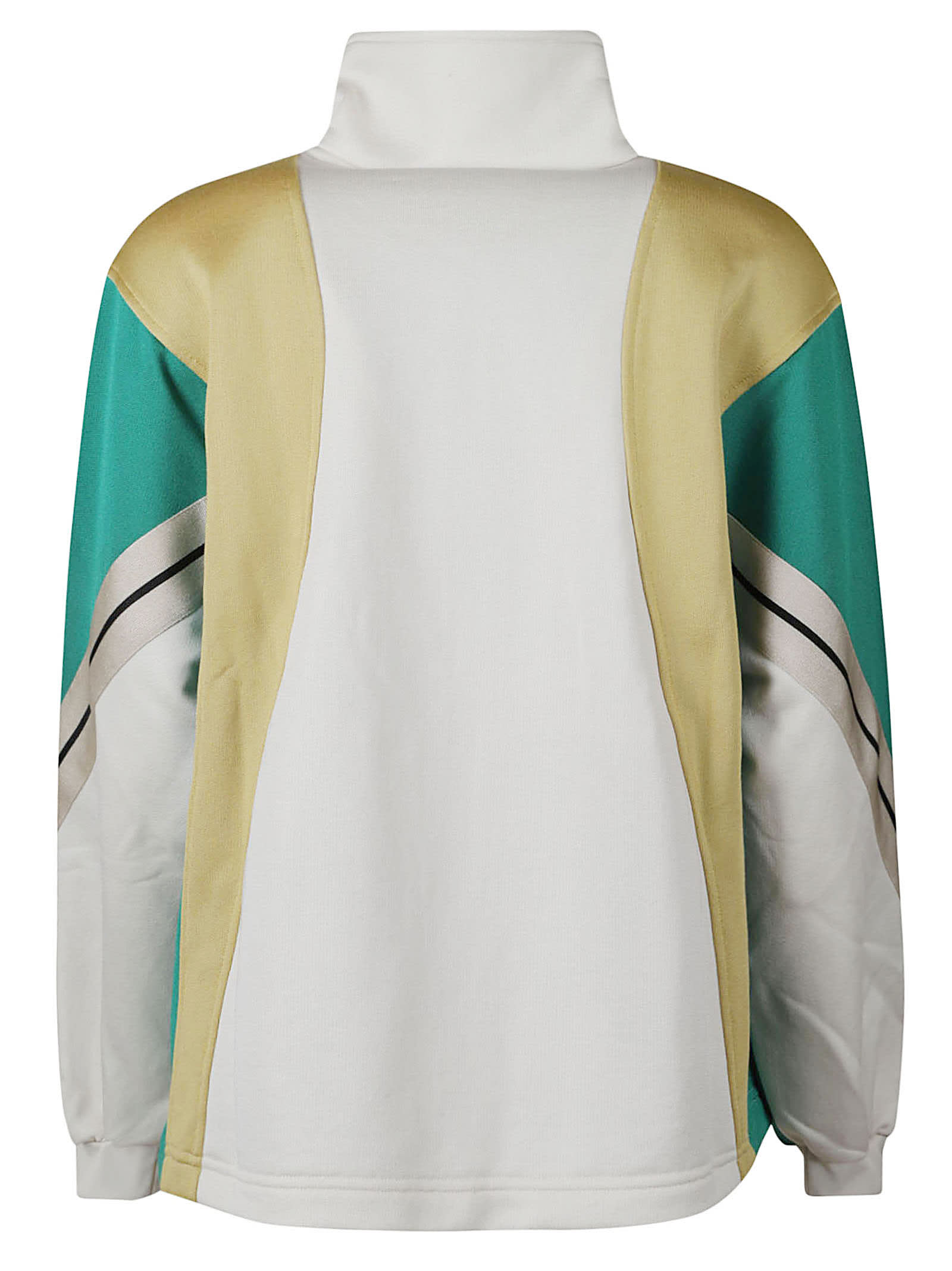 Shop Palm Angels Monogram Cb Sweatshirt In Off White/multicolor
