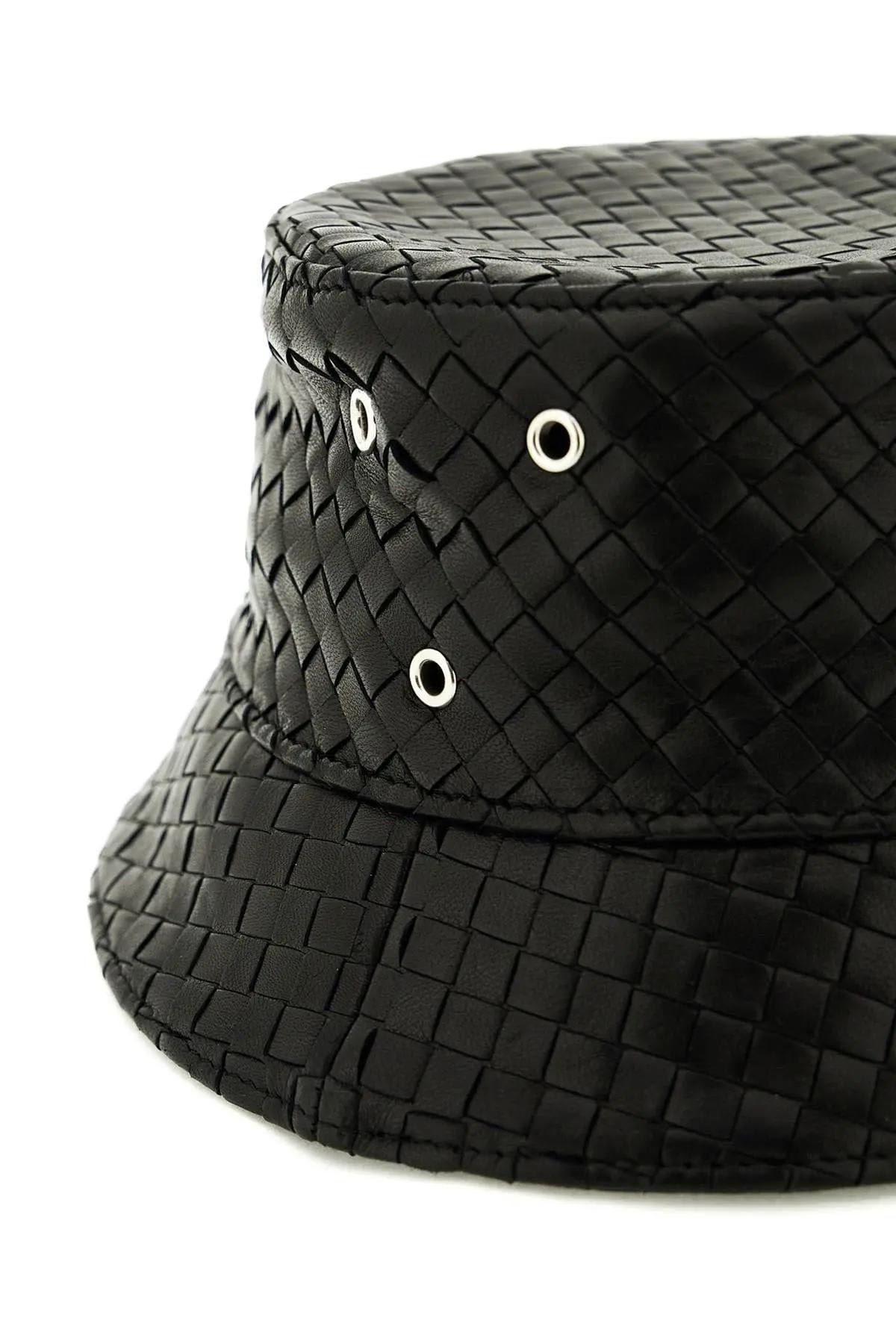 Shop Bottega Veneta Intrecciato Bucket Hat In Black