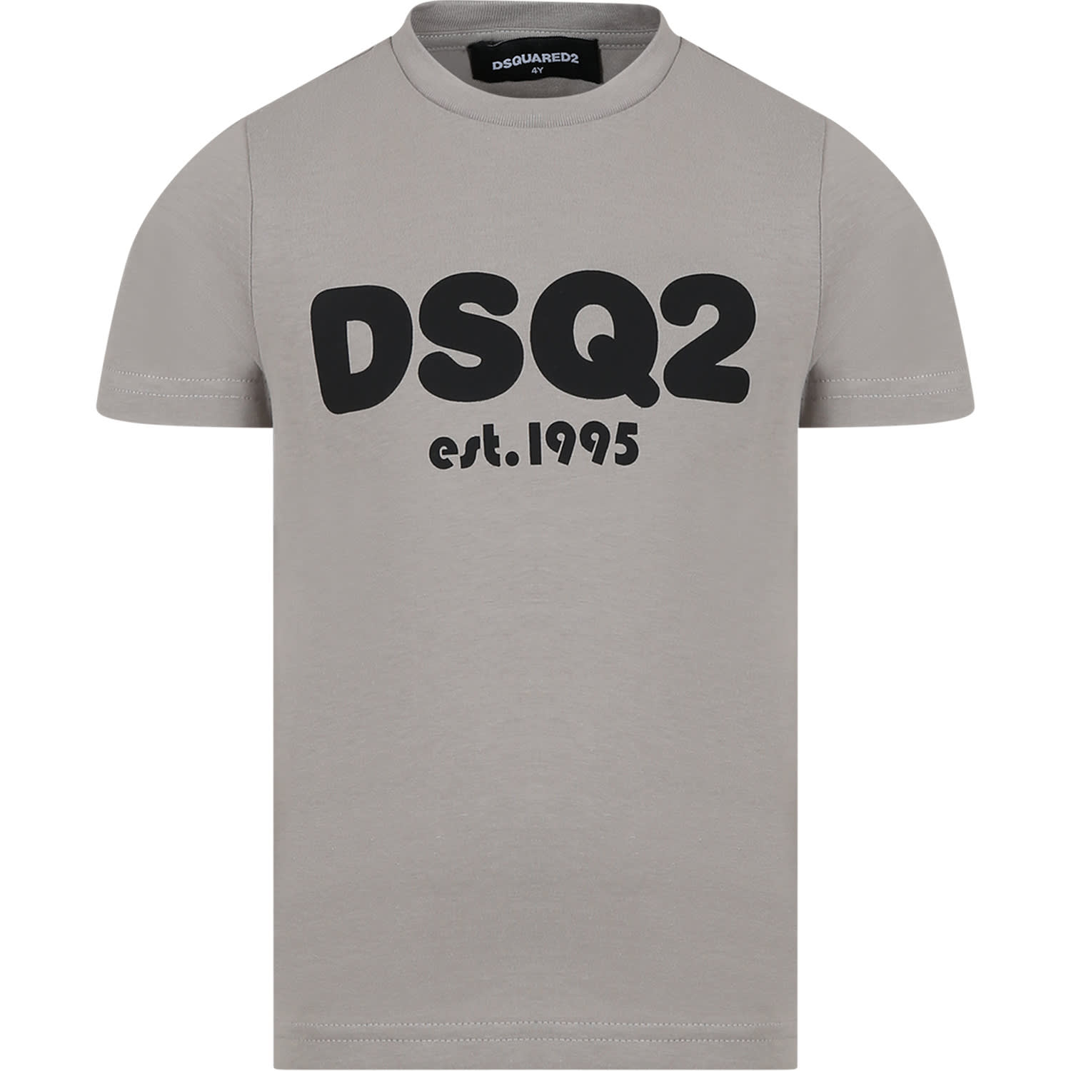 Dsquared2 Kids' Grey T-shirt For Boy With Logo