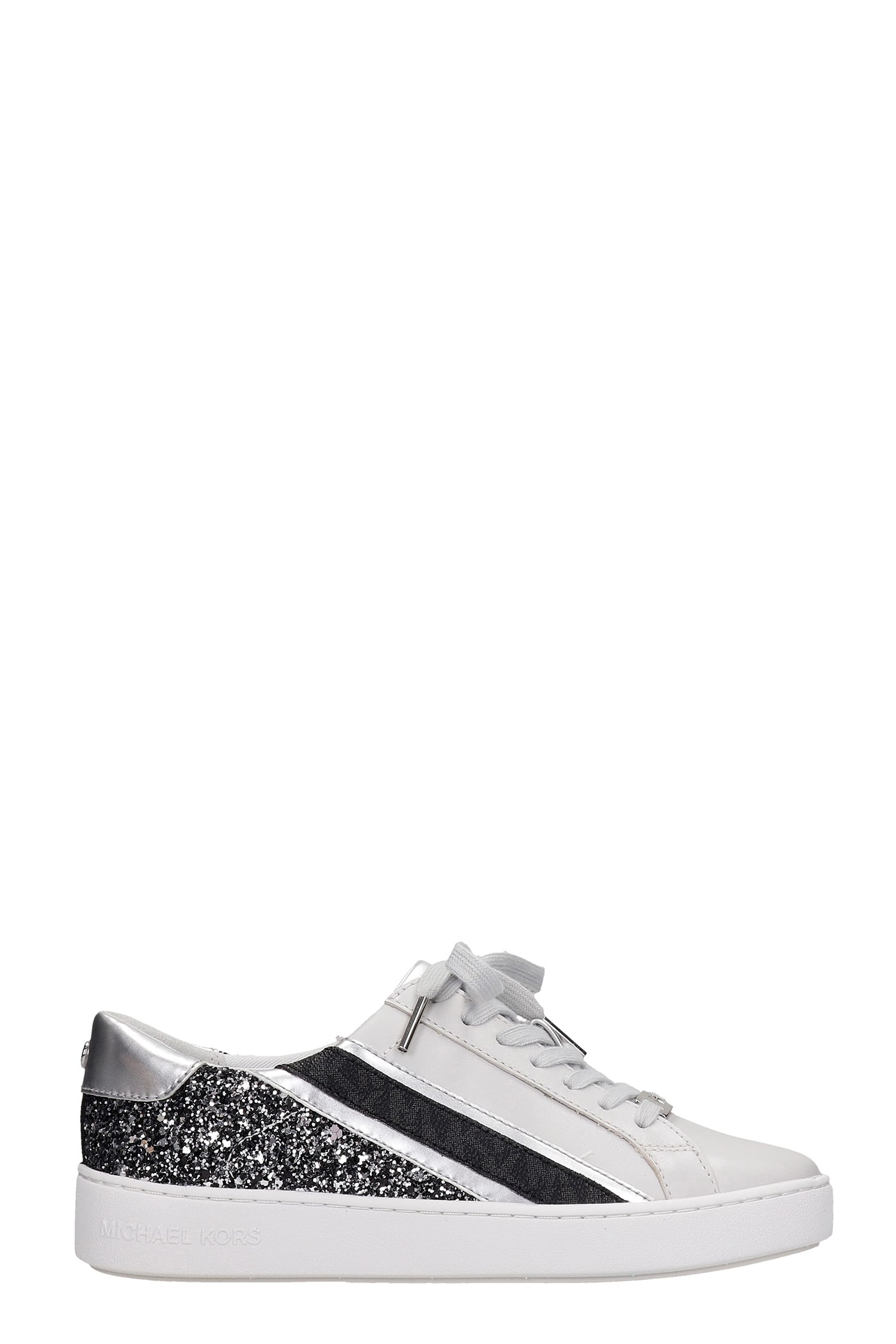 Buy Michael Kors Slate Sneakers In Grey Leather online, shop Michael Kors shoes with free shipping