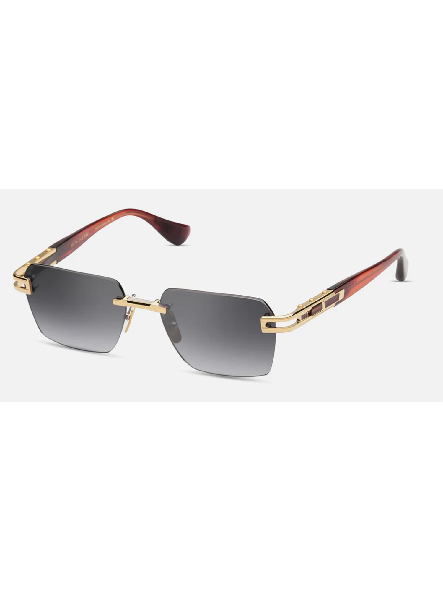 Dita Meta-evo One Rectangle Sunglasses In Yellow Gold_ink Swirl
