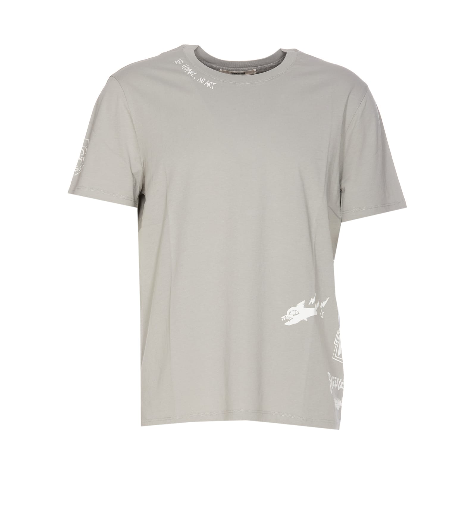 Zadig &amp; Voltaire Ted Tag T-shirt In Grey