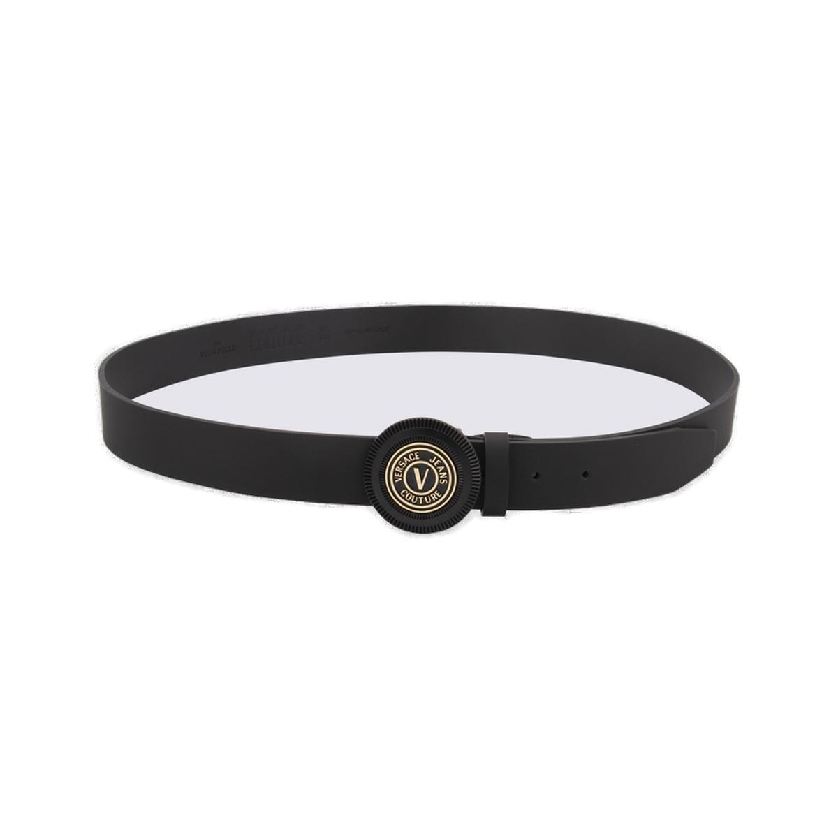 VERSACE JEANS COUTURE LOGO EMBOSSED BUCKLE BELT