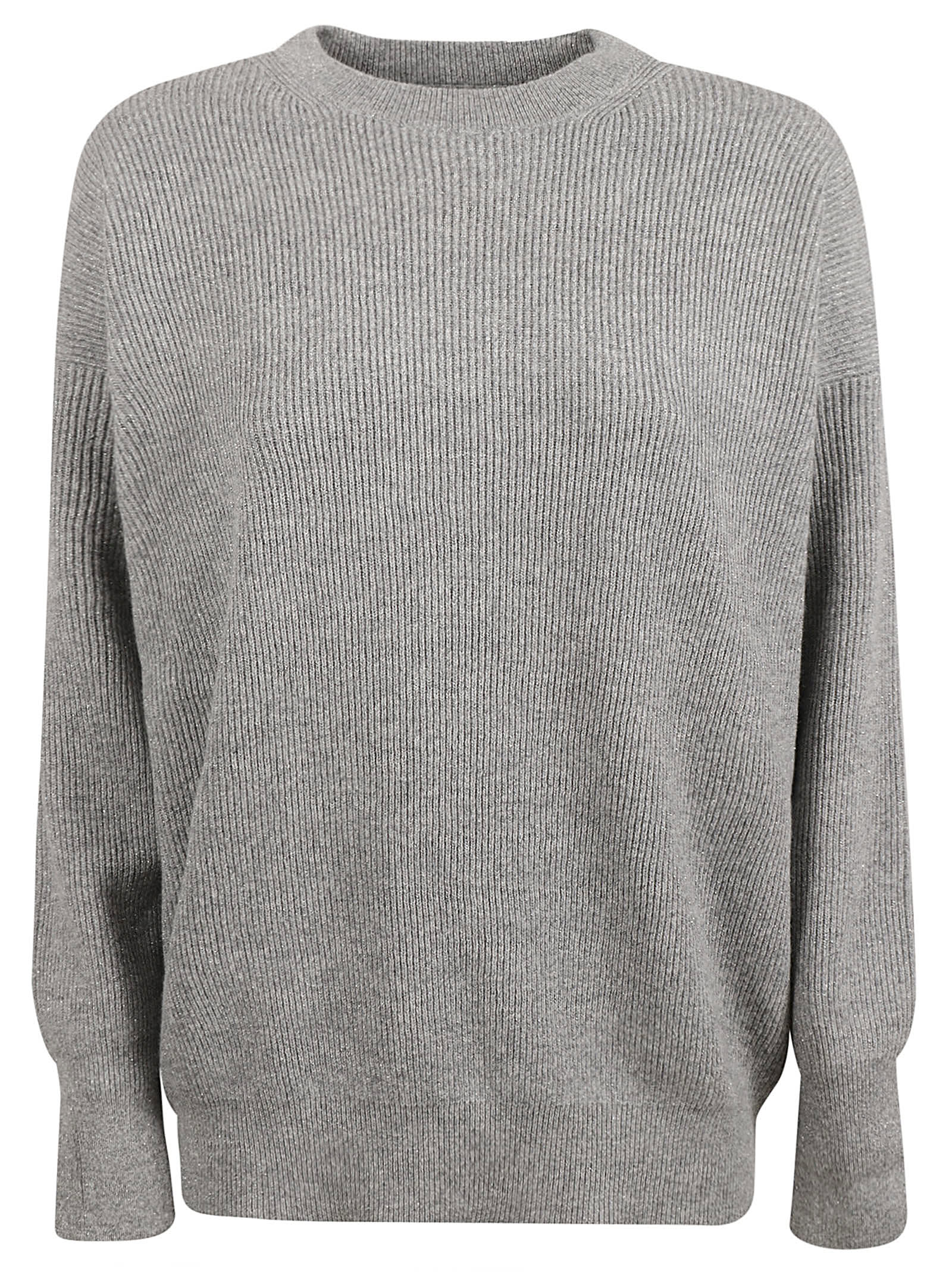 Shop Fabiana Filippi Rib Knit Sweater In Roccia