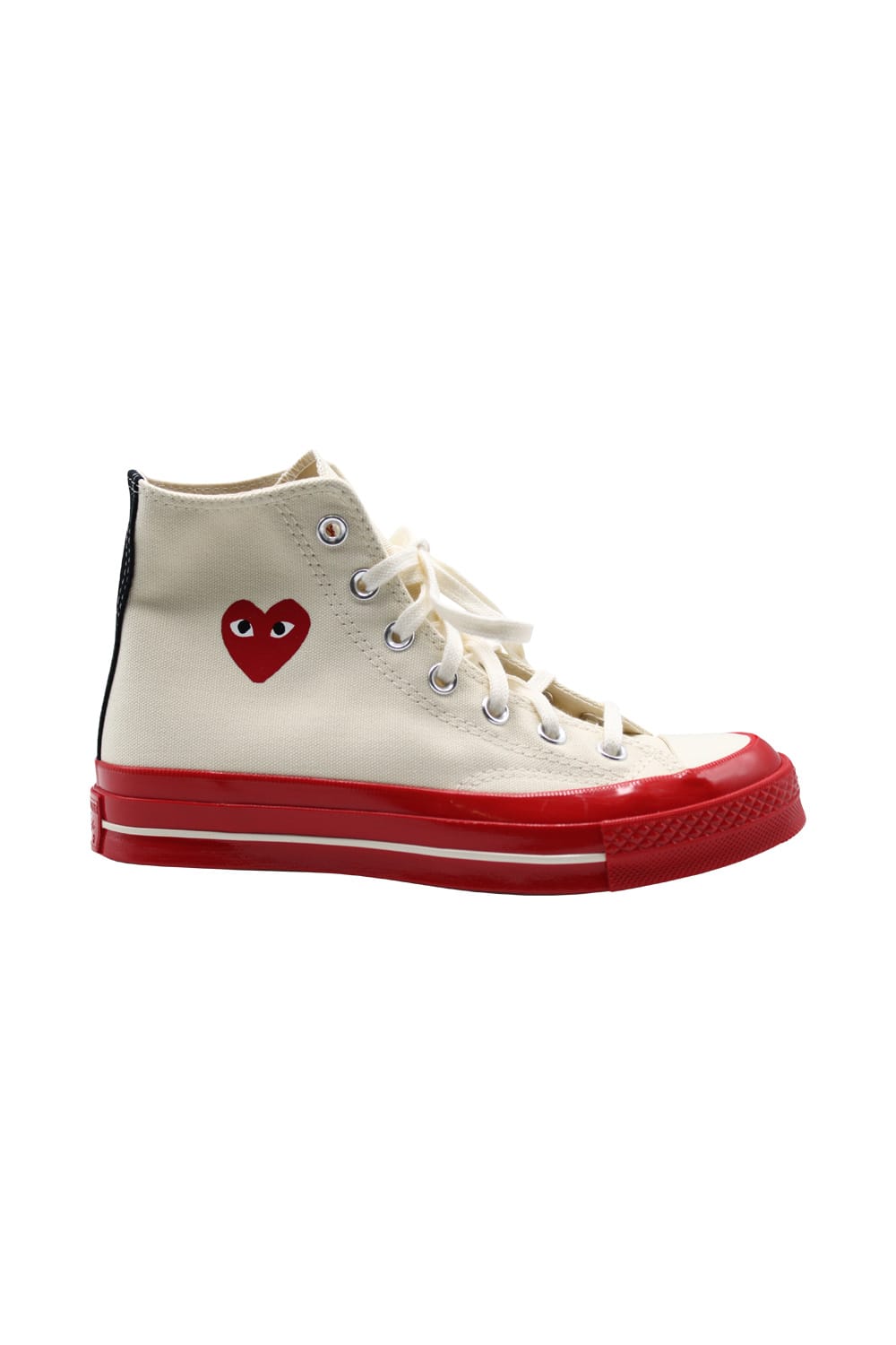 Shop Comme Des Garçons Play Red Sole Chuck 70 In White