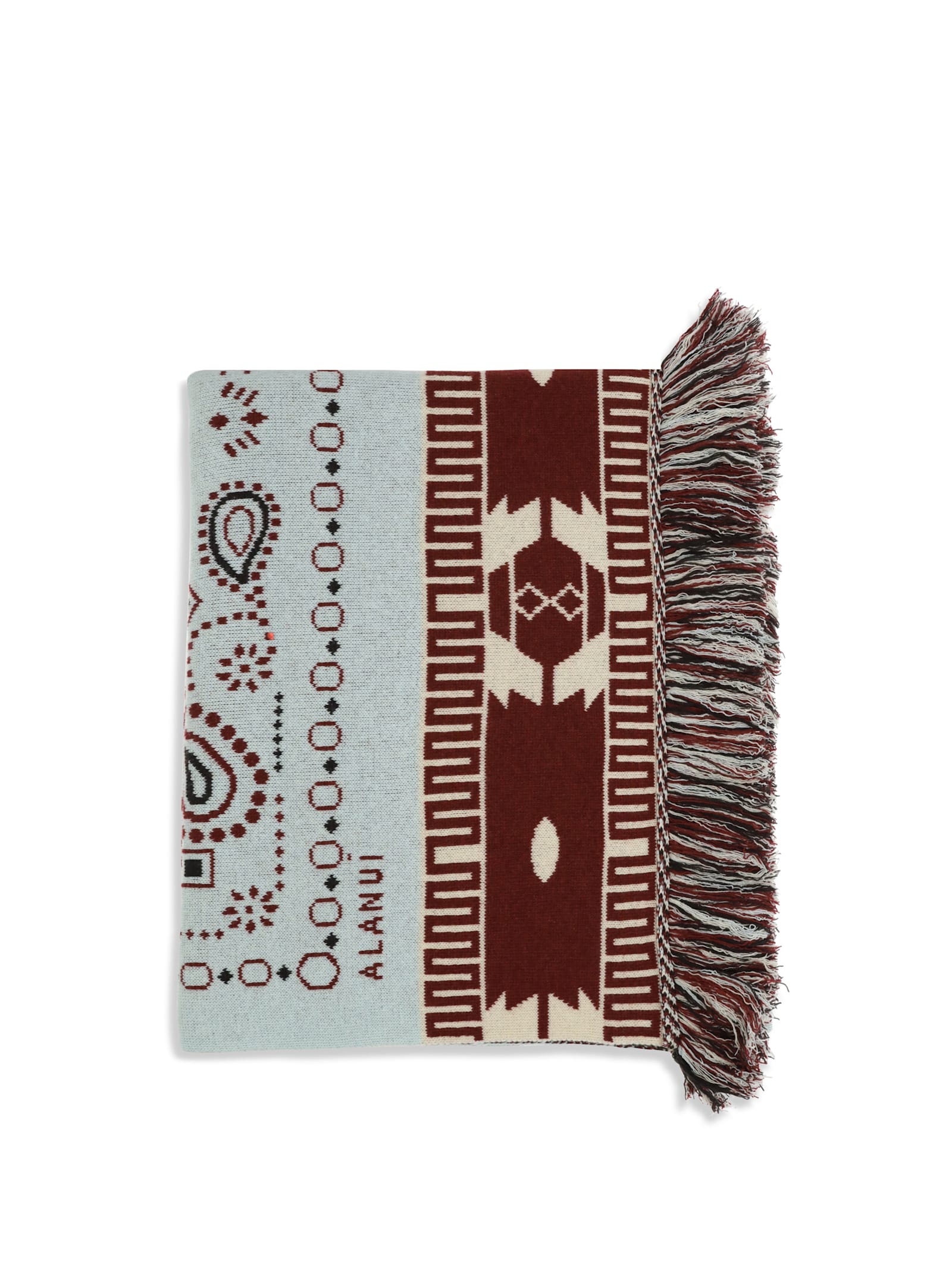 Alanui Bandana Jacquard Blanket In Blue