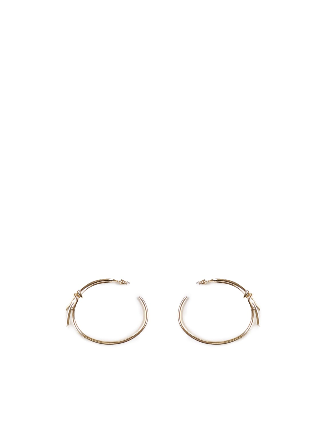 Ferragamo Hoop Earrings With Knot In Golden