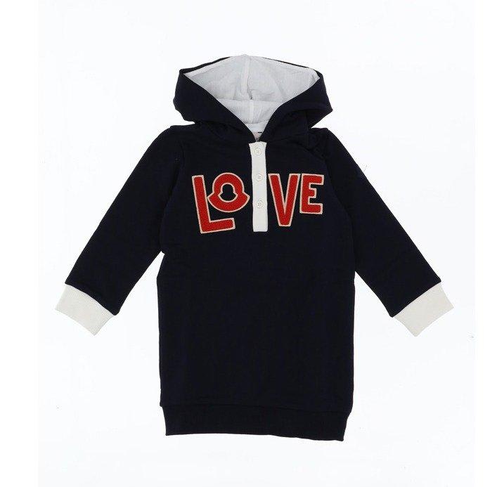 Moncler Love Patch Hoodie Dress