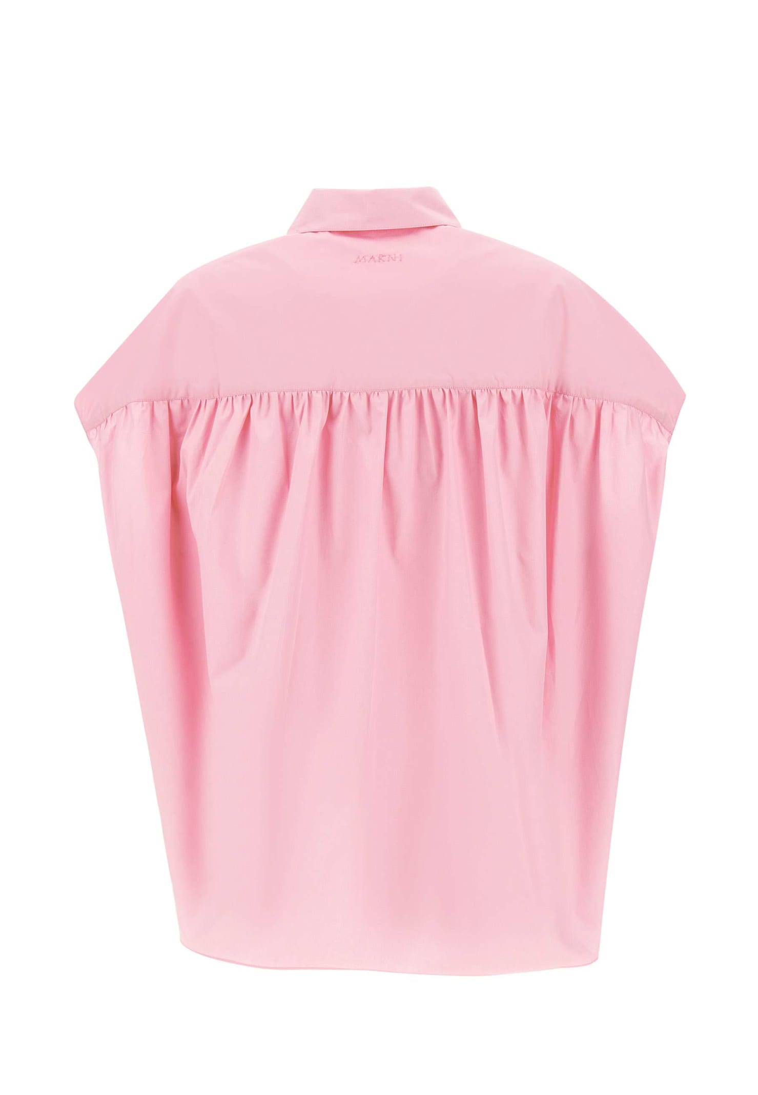 Shop Marni Organic Cotton Poplin Shirt In Pink
