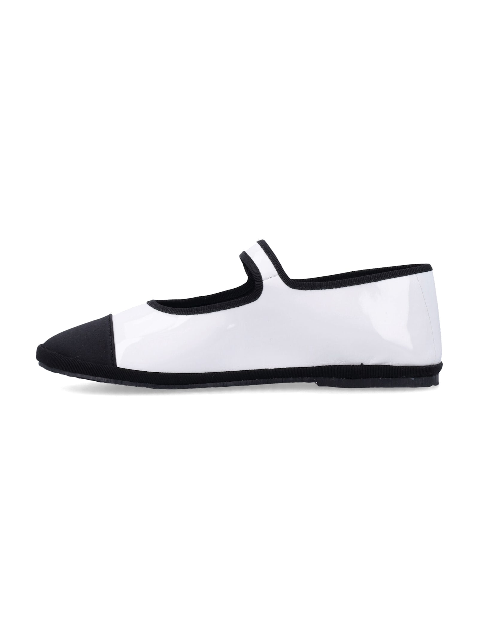 Drogheria Crivellini Papusse Soft Mary Jane Patent In White Black