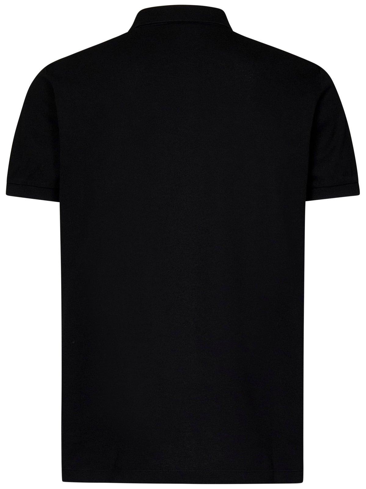 Shop Dsquared2 Logo Printed Tennis Fit Polo Shirt In Black