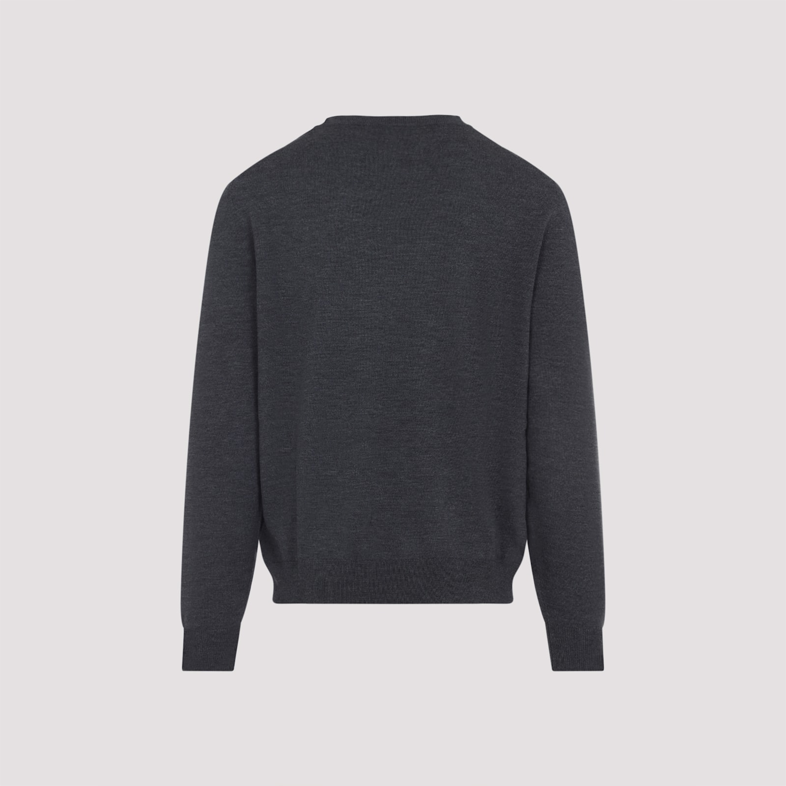 Etro Pegaso-embroidered Wool Sweater In Gray