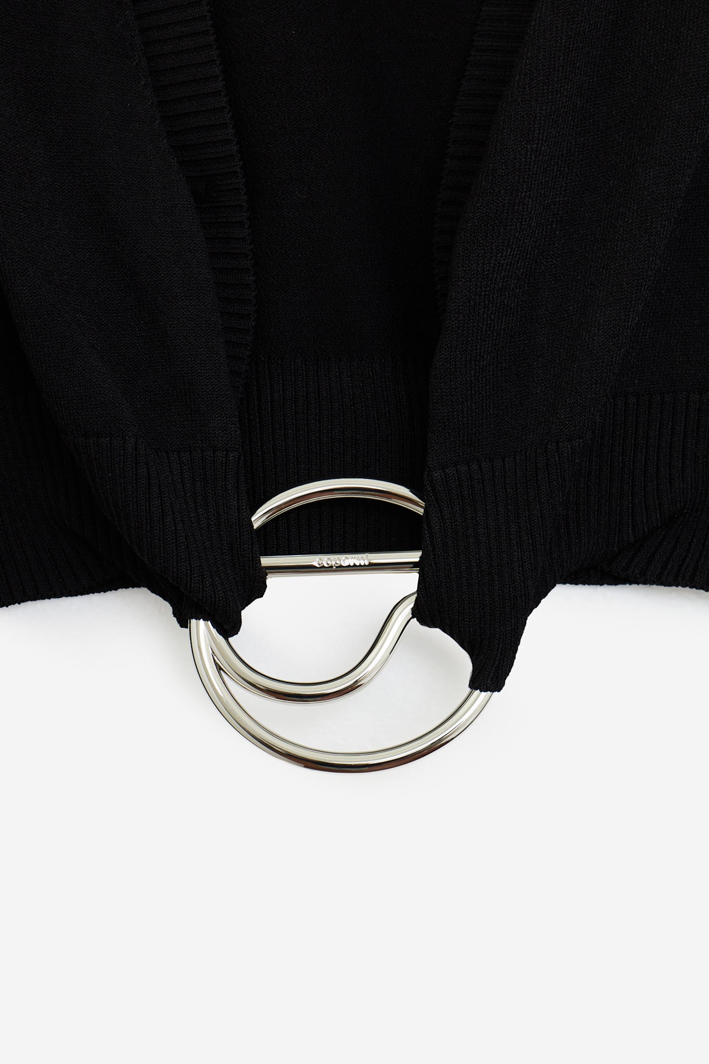 Coperni Logo Knitted C Top In Black