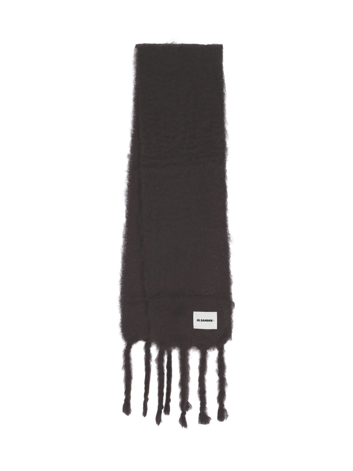 Jil Sander Luxurious Soft Fringed Scarf Accessory In Black