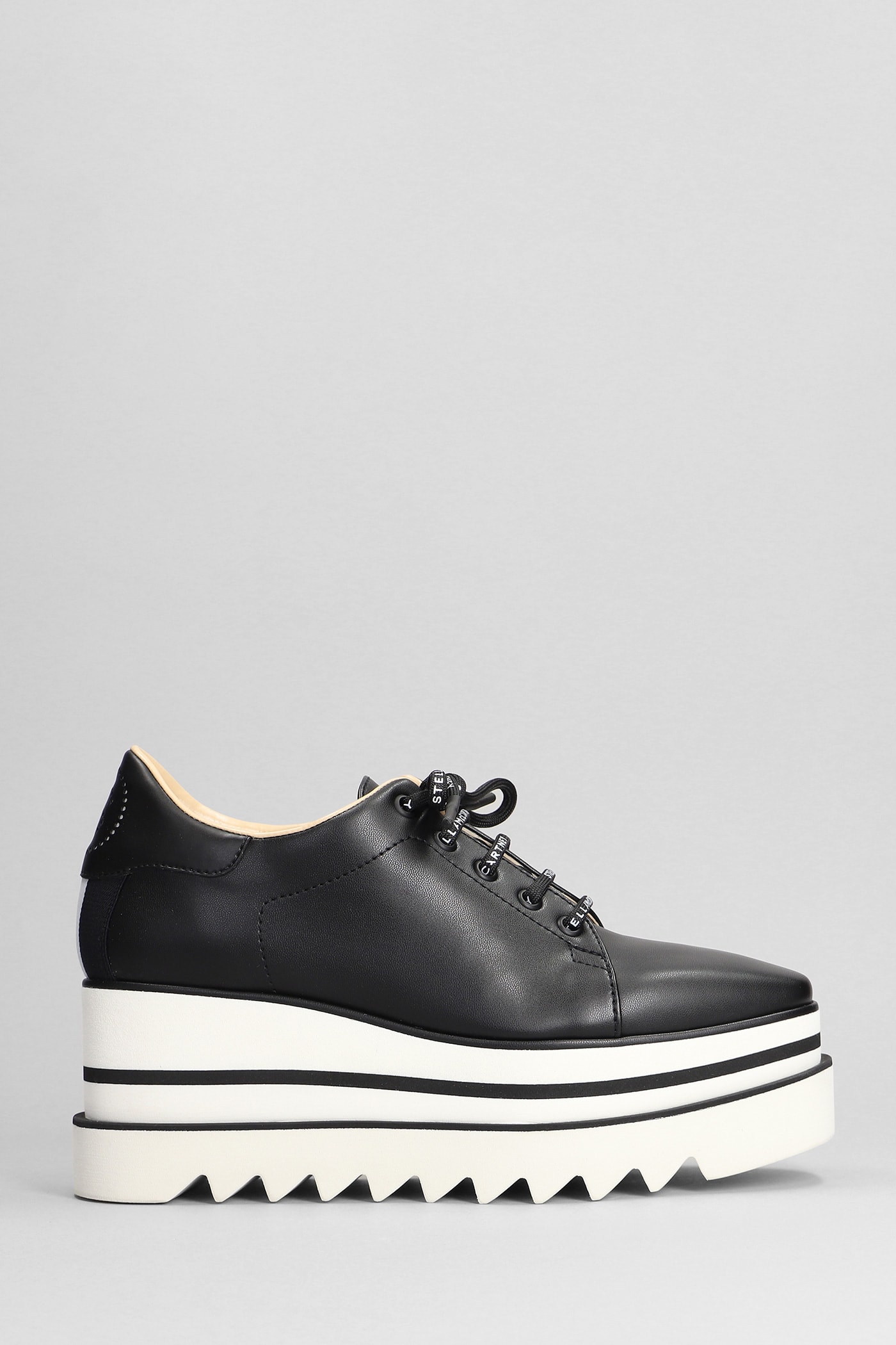 Shop Stella Mccartney Sneakelyse Sneakers In Black Polyuretan