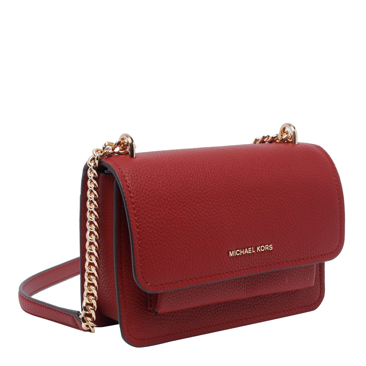 Shop Michael Michael Kors Small Claire Crossbody Bag In Red