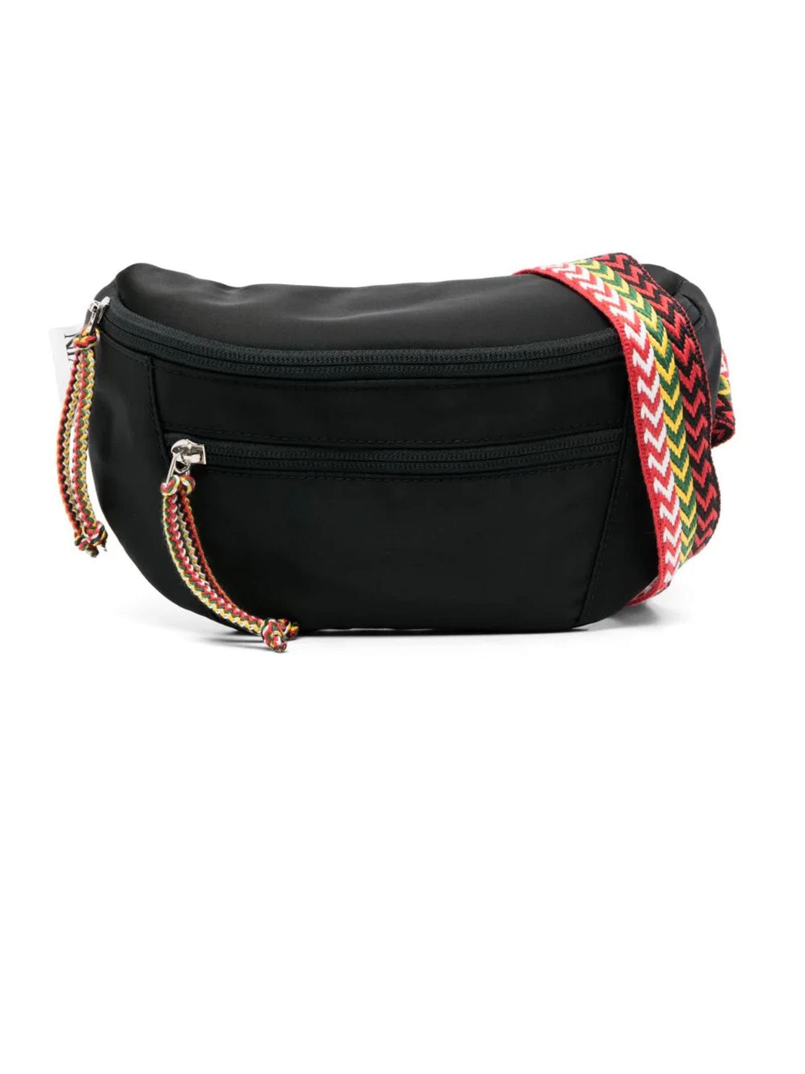 Shop Lanvin Black Small Curb Belt Bag
