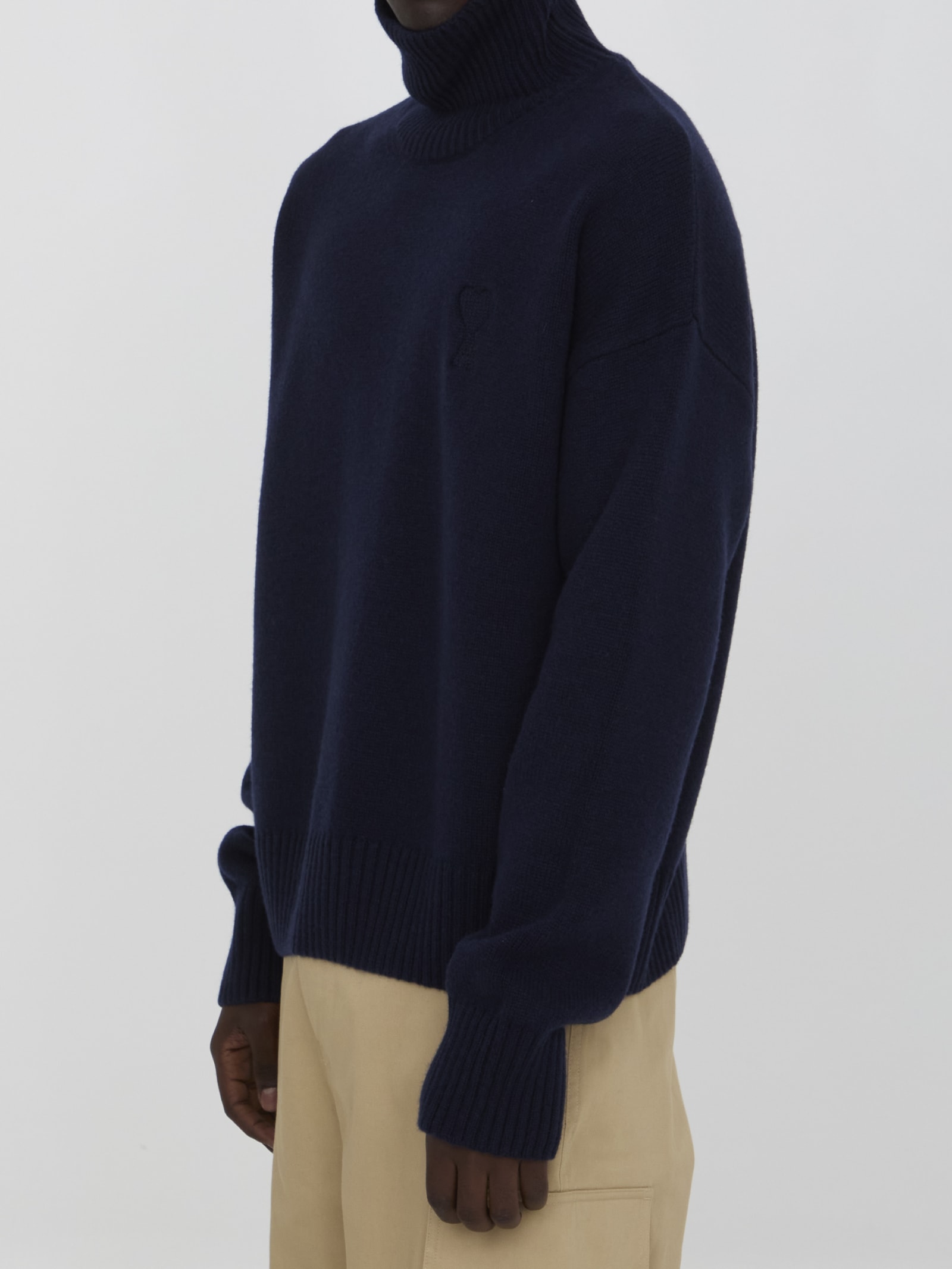 Shop Ami Alexandre Mattiussi Ami De Coeur Sweater In Blue