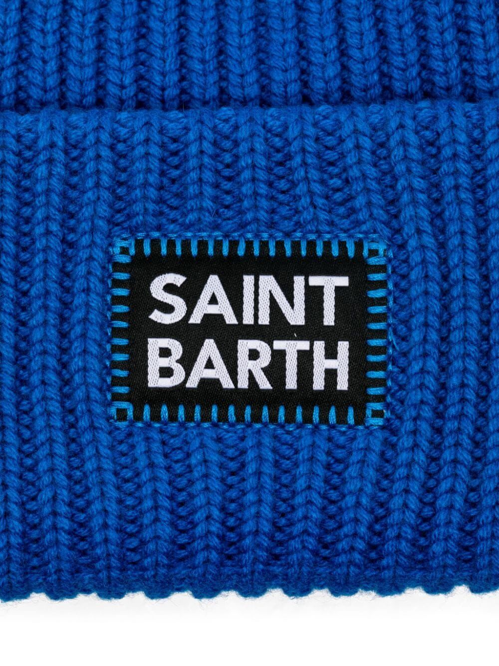 Shop Mc2 Saint Barth Berry Knitted Cap In Bluette