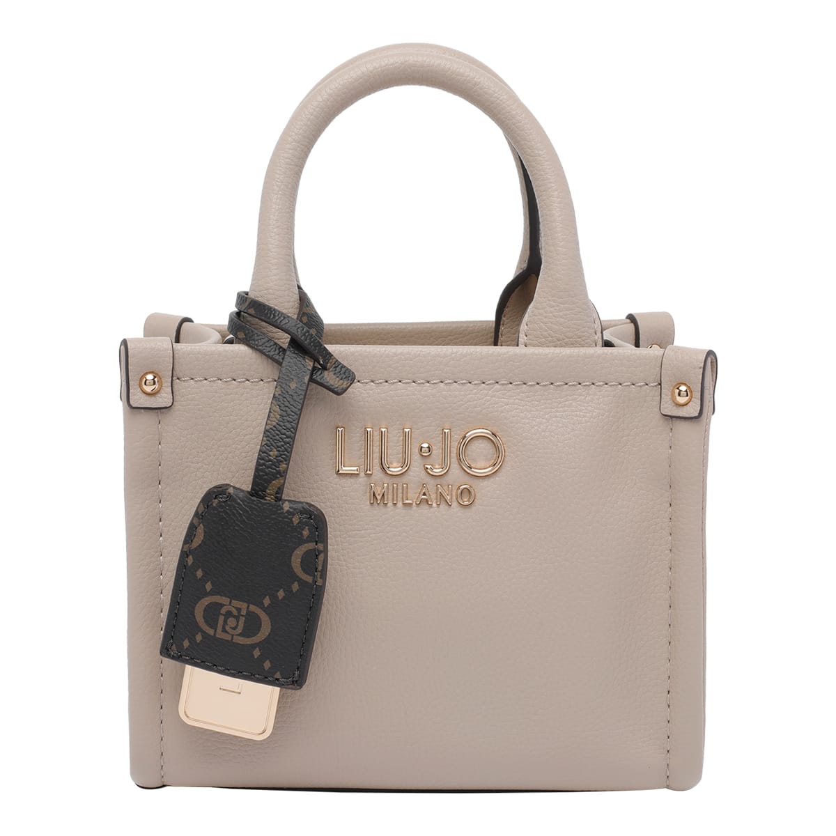 Liu •jo Logo Handbag In Sand