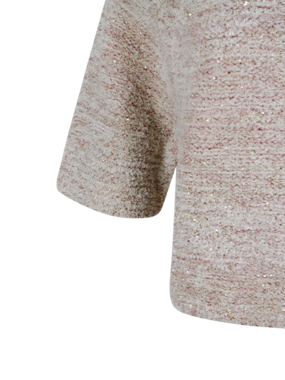 Fabiana Filippi Beige Cotton Knitwear In Pink