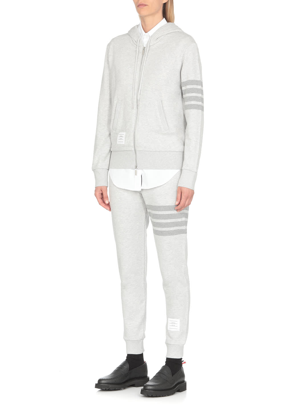 Thom Browne Signature 4-bar Stripe Track Pants In Lt Grey