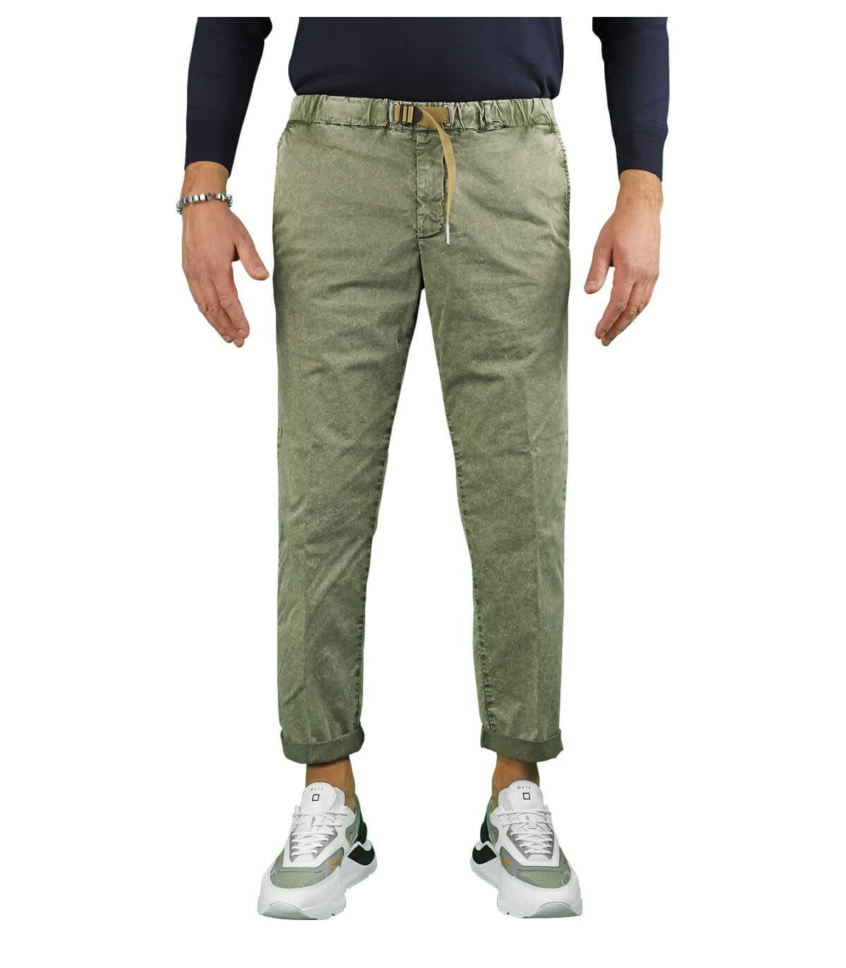 White Sand Sage Green Chino Trousers