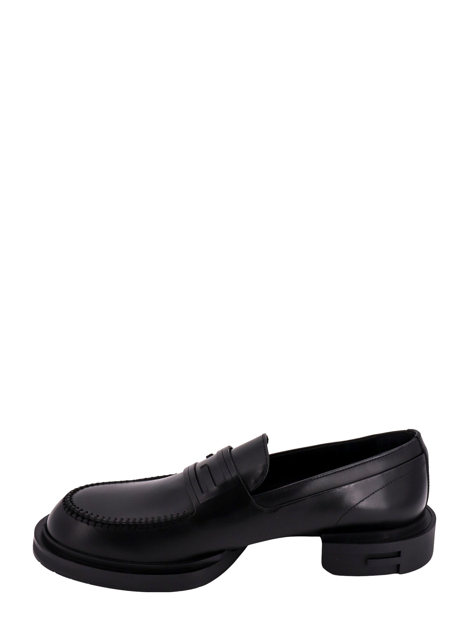 Shop Fendi Frame Loafer In Black