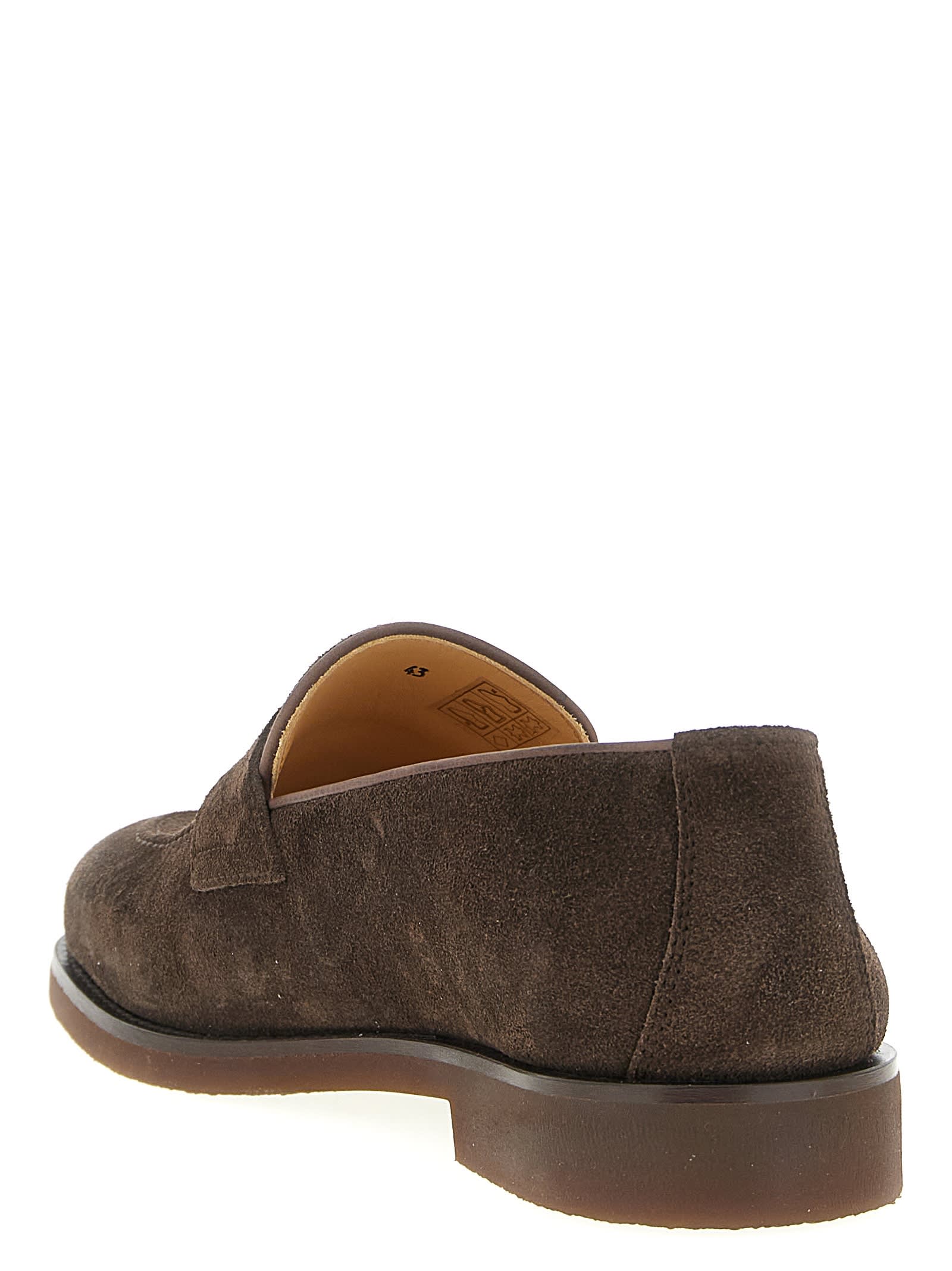 Brunello Cucinelli Suede Loafers In Brown