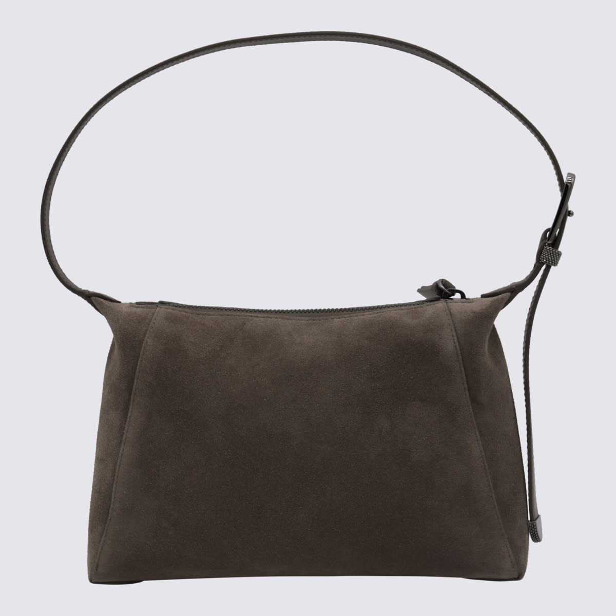 BRUNELLO CUCINELLI BROWN LEATHER SHOULDER BAG 
