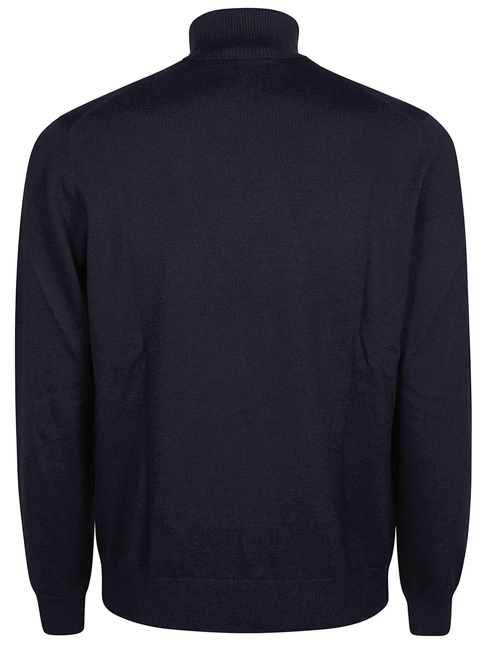 Fay High-collar Turtleneck Sweater In Blu Navy
